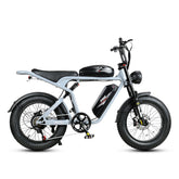 SAMEBIKE M20-II Electric Bike - 1200W Motor 48V18AH*2 Dual Battery 110KM Range Hydraulic Disc Brakes - Silver Grey